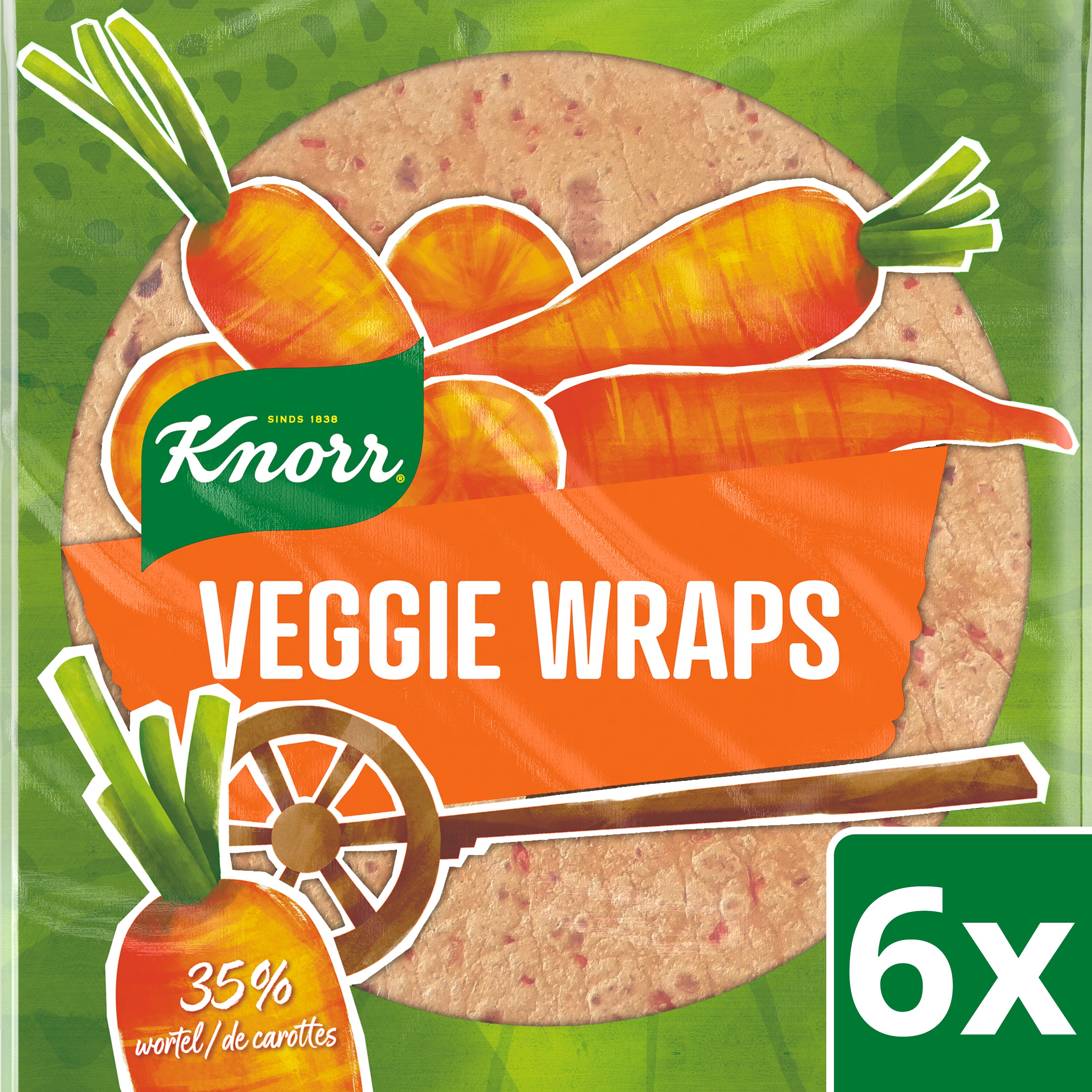 Knorr Groenten Wortel Tortilla Wrap 6 stuks - 